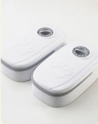 Smart automatic pet feeder set with gravity water dispenser grey | Paawvital