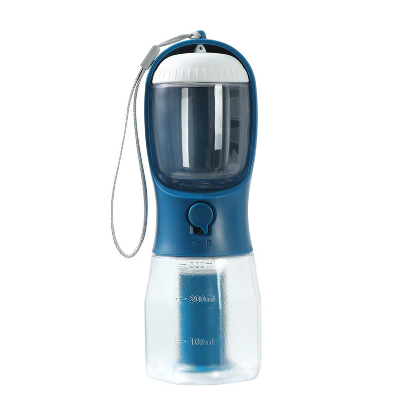 3-in-1 pet travel bottle clips onto leash or bag | Paawvital