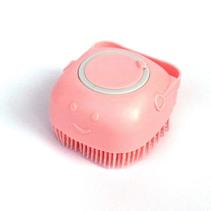 Soft silicone pet bath brush massages coat while washing | Paawvital
