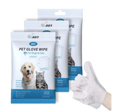 Hypoallergenic waterless pet cleaning gloves gentle on sensitive skin | Paawvital