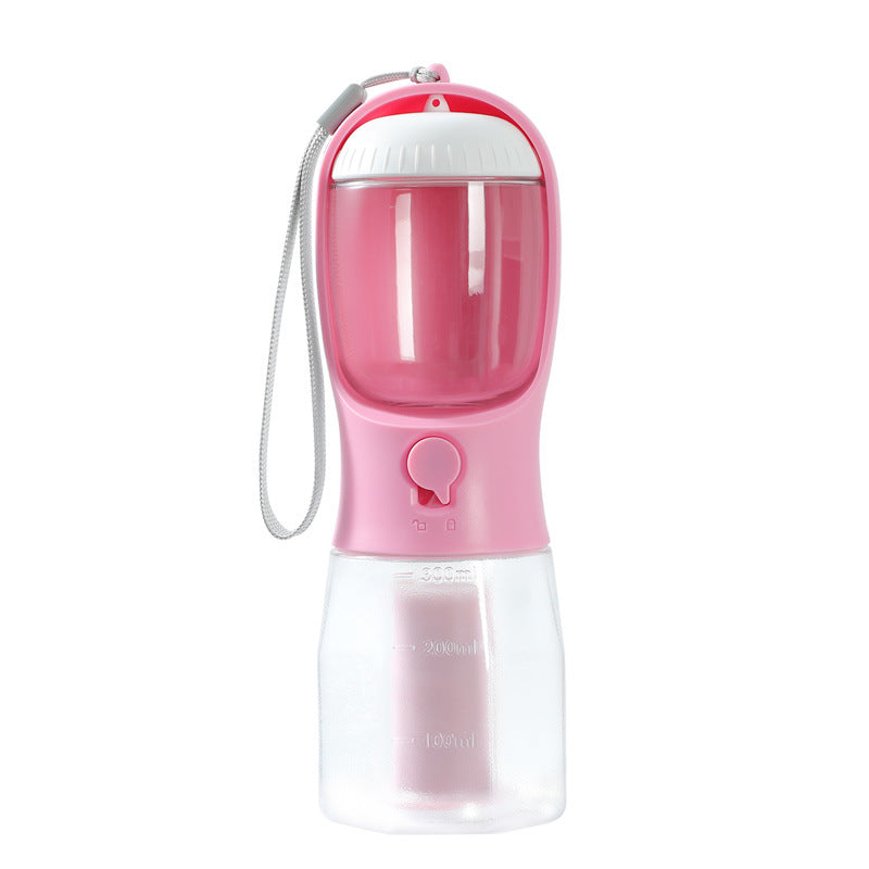3-in-1 dog travel water bottle with food compartment and waste bag holder | Paawvital