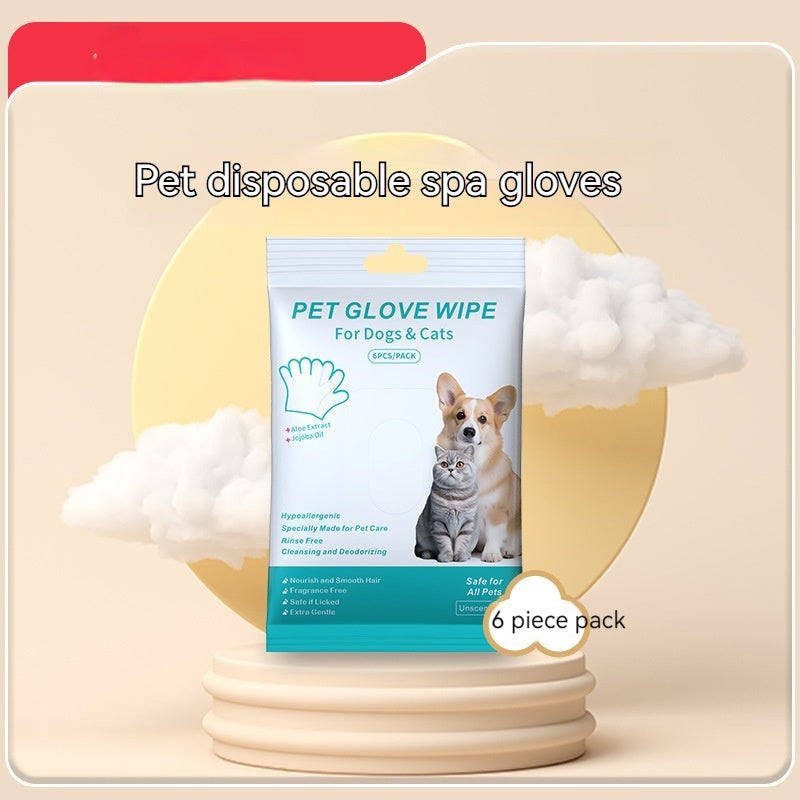 Travel-ready waterless pet cleaning gloves quick clean no water needed | Paawvital