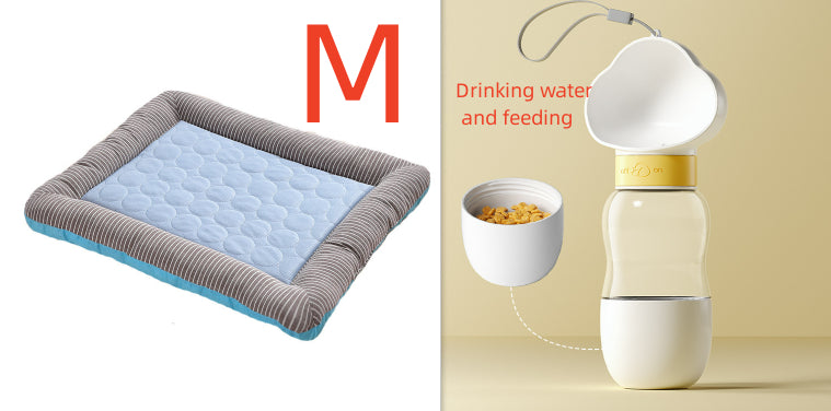 Ice Silk Pet Cooling Mat for dogs and cats providing breathable comfort and cooling during warm weather